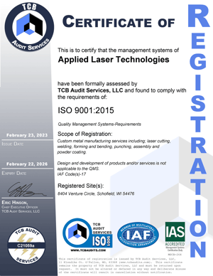 Applied-Laser-Technologies-ISO-9001-Certification-Rev1
